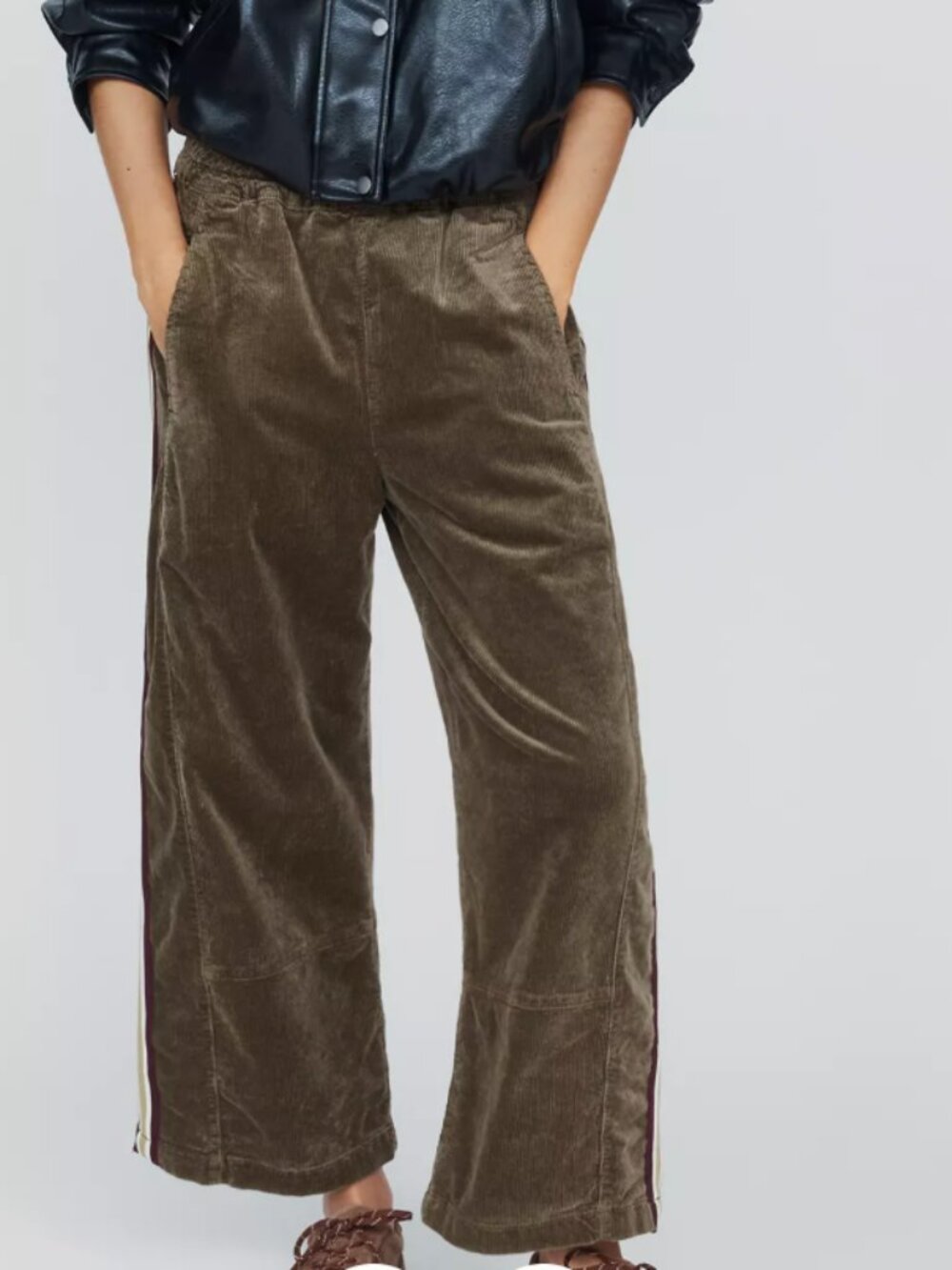 Pilcro Izzie Relaxed Corduroy Pull-On Barrel Pants
